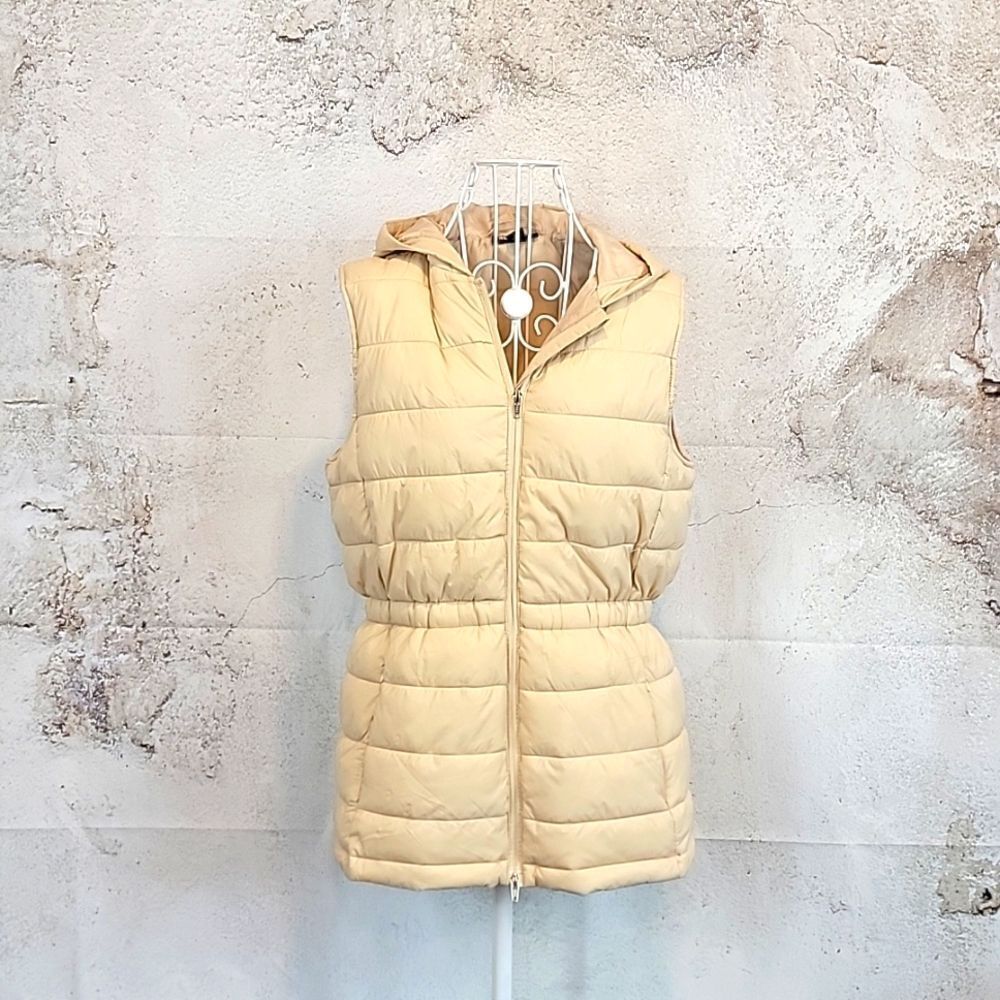 Swiss Tech hooded puffer vest - Bare Beige Women's Size XS